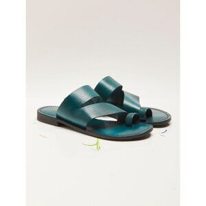 FREE PEOPLE Abilene Toe Loop Sandal / Turquoise